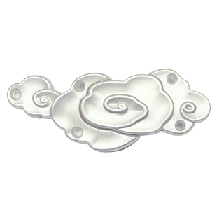 祥云.银-汉服子母扣-原创立领对襟比甲明制汉服扣金属防掉哑光