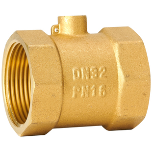 黄铜测温三通热量表探头专用测温阀三通热量表测温座6分1寸2加厚