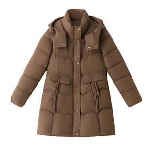 正品雅鹿冬季羽绒服女中老年妈妈装中长款宽松白鸭绒加厚保暖外套