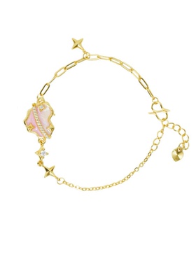 新品越南沙金手链时尚设计感密语星球镶钻手串轻奢风久不掉色饰品