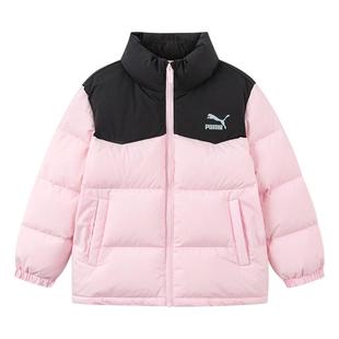 PUMA彪马女童羽绒服冬季新款中大儿童面包服时尚休闲小学生外套潮