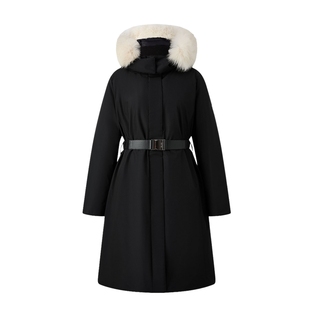 【Eland奥莱】衣恋羽绒服女匈牙利鸭绒高领保暖长款冬款三防工艺