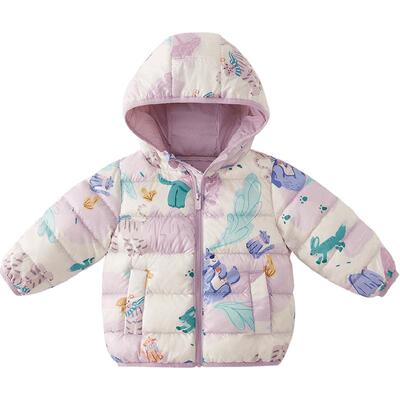 杰里贝比女小童秋季轻薄羽绒服