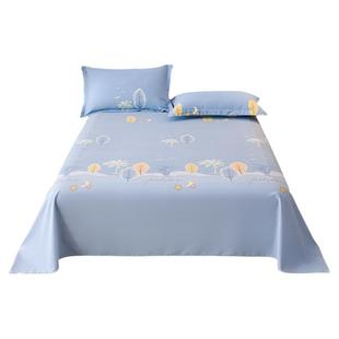 纯棉加厚磨毛床单单件秋冬保暖学生宿舍家用1米5床全棉被单三件套