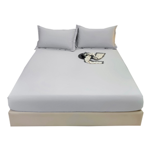 简约纯色床笠纯棉90x190x130x140x135x200榻榻米薄棕垫床罩套定做