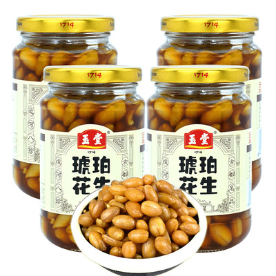 济宁玉堂酱园酱花生米350g*4瓶中华老字号琥珀花生酱菜咸菜下饭菜