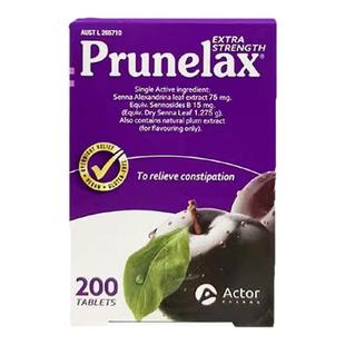 现货澳洲Prunelax西梅片植物纤维天然番泻叶便密乐康片同款200粒