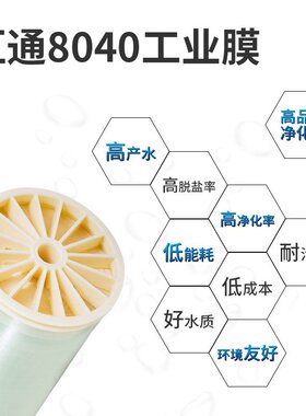 汇通8040RO反渗透沃顿工业膜滤芯纯净水时代沃顿纯净水处理过滤器