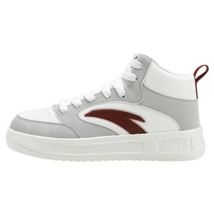 安踏官方旗舰店正品女鞋高帮板鞋冬季皮面防泼水休闲鞋女士运动鞋