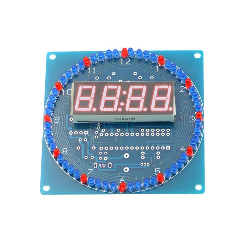 旋转LED电子时钟套件光控温度