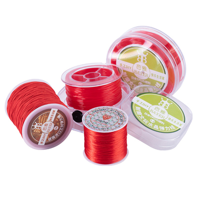 红色扁丝/水晶/包芯文玩弹力线绳