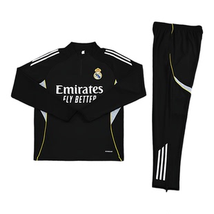 2526皇马足球训练服成人儿童秋冬季速干定制半拉链长短袖运动套装