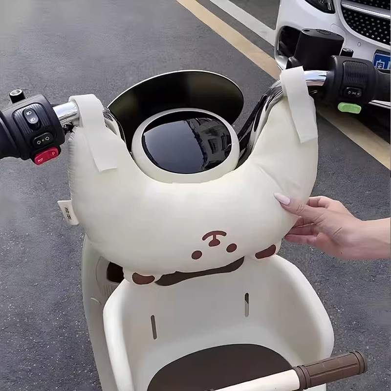 小熊电动车防撞头保护垫电瓶车前置宝宝儿童座椅防撞头神器头垫