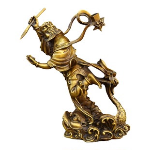 纯铜钟馗魁星点斗供奉神像创意摆件室内客厅桌面赐福铜像摆放用品