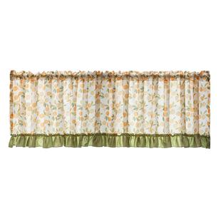 法式复古窗帘卧室飘窗厨房半帘短帘透光不透人纱帘窗纱门帘遮挡帘