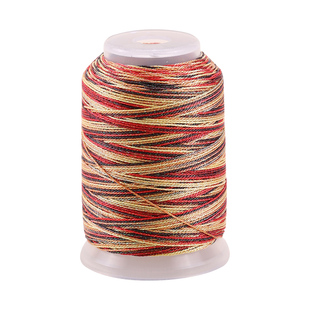 金泉华哪吒敖丙色系星空洒金股线段染幻彩6股9股编织手链diy线材