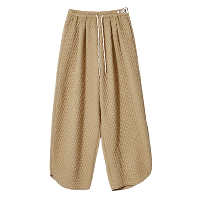 MASANON孕妇裤春秋抽绳菱格裤