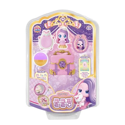 韩国萌可玩具儿童公主玩偶仿真行李箱奇妙女孩爱心公仔第七季礼物