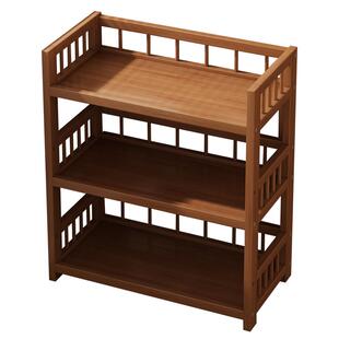 小型书架落地式置物架家用书桌边简易收纳神器非实木多层储物架子