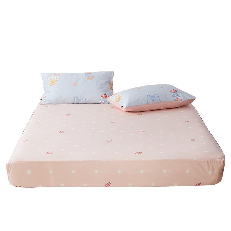 多喜爱纯棉床笠单件全棉床单床罩防尘罩席梦思保护套学生宿舍床套