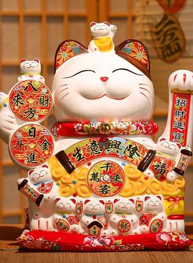 招财猫自动招手新款2026年吸财人财两旺客厅电视柜摇手摆件装饰品