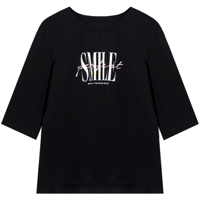 纯棉夏季2026年新款七分袖t恤女