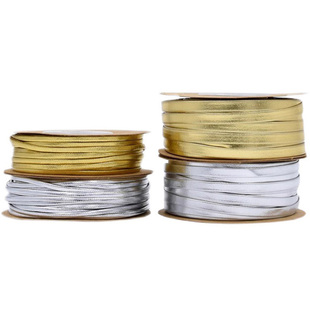 金银皮革绳手链项链装饰饰品创意手绳编织带蛋糕包装礼品丝带15米