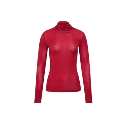 莱赛尔羊毛高领针织衫