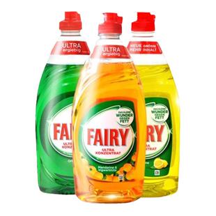 德国进口Fairy食品级浓缩洗洁精洗碗液不伤手家用餐具果蔬洗涤剂