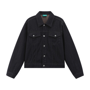 江南先生NewJNXS复古单宁原色工装外套春季重磅宽松牛仔套装男女