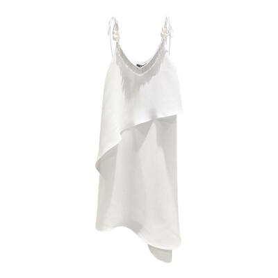 法式不规则初恋白色连衣裙