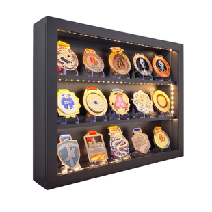 马拉松奖牌展示架跑步运动奖章收纳盒金牌收藏奖牌柜防尘防氧化