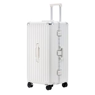 DULA铝框行李箱万向轮拉杆箱大容量学生旅行箱杯架充电密码皮箱子