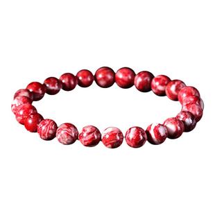 朱砂原石手链官方旗舰店自然原矿石血砂佛珠鸡血石手串男女款配饰