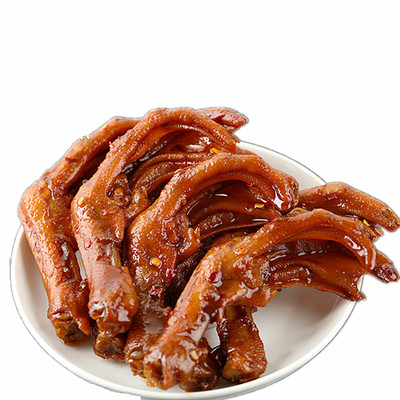 香辣脱骨鸭掌卤味即食追剧零食品
