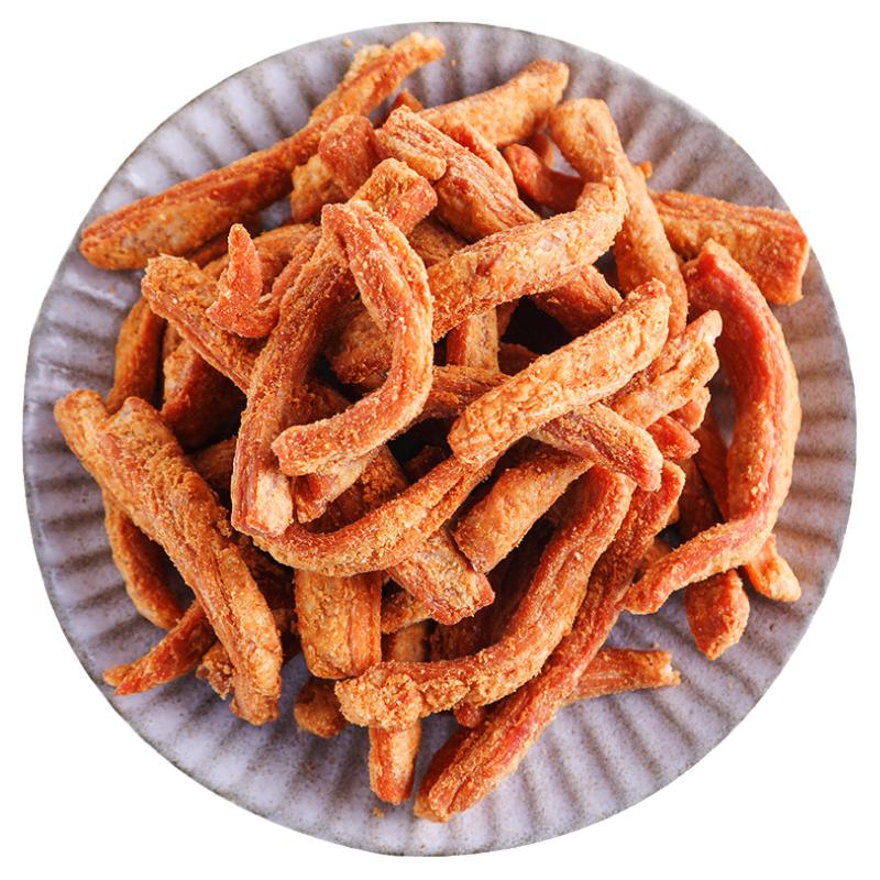 島城鵬程脂渣青島特產(chǎn)香脆精肉脂渣豬肉粕零食生酮豬油渣散條500g