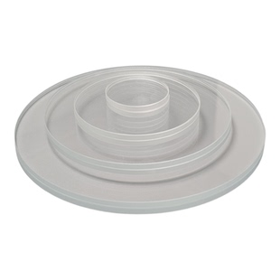 【3mm/5mm圆形玻璃】钢化玻璃片超白高透视窗实验室玻璃板耐高温