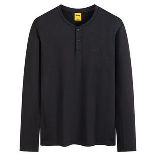 Jeep吉普男士打底衫冬季2025新款内搭上衣可外穿保暖黑色t恤长袖