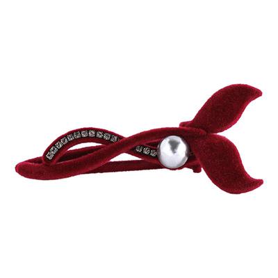 钻珠丝绒-新中式复古珍珠侧边夹