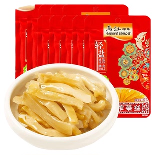 10袋乌江美味清淡榨菜丝80g+8不辣正宗涪陵榨菜开味佐餐下饭咸菜