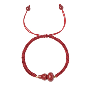 朱砂葫芦手链本命年红绳平安手绳儿童五彩绳编织护身符女款手串