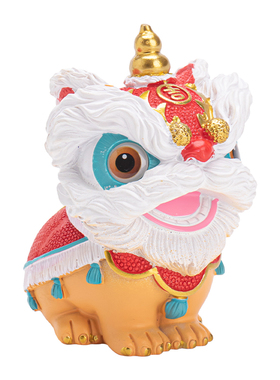 招财进宝醒狮摆件新中式国潮风茶宠汽车桌面装饰可爱家居饰品送礼