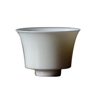 观岚杏白釉陶瓷茶具闻香杯单杯家用功夫茶杯主人杯手工纯色品茗杯