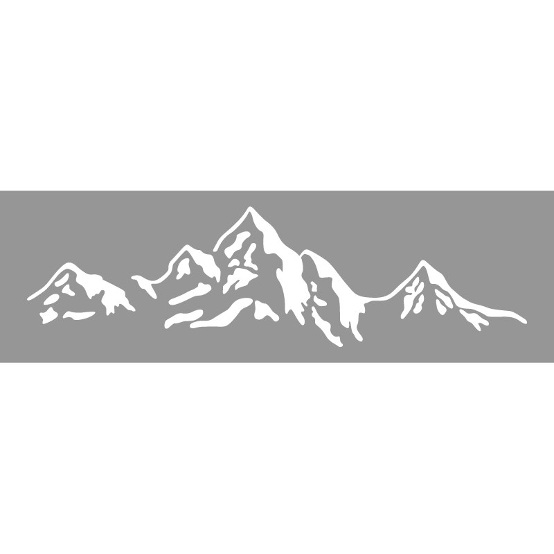 反光汽车贴纸山峰雪山户外越野改装车尾后挡风玻璃三角窗装饰车贴