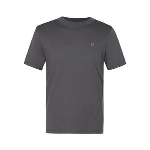 迪柯尼男装棉T恤秋季新款时尚IP提花品质羊毛混纺短袖针织衫