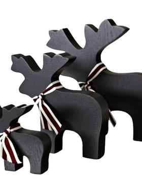 客厅动物实木装饰桌面儿童房摆件