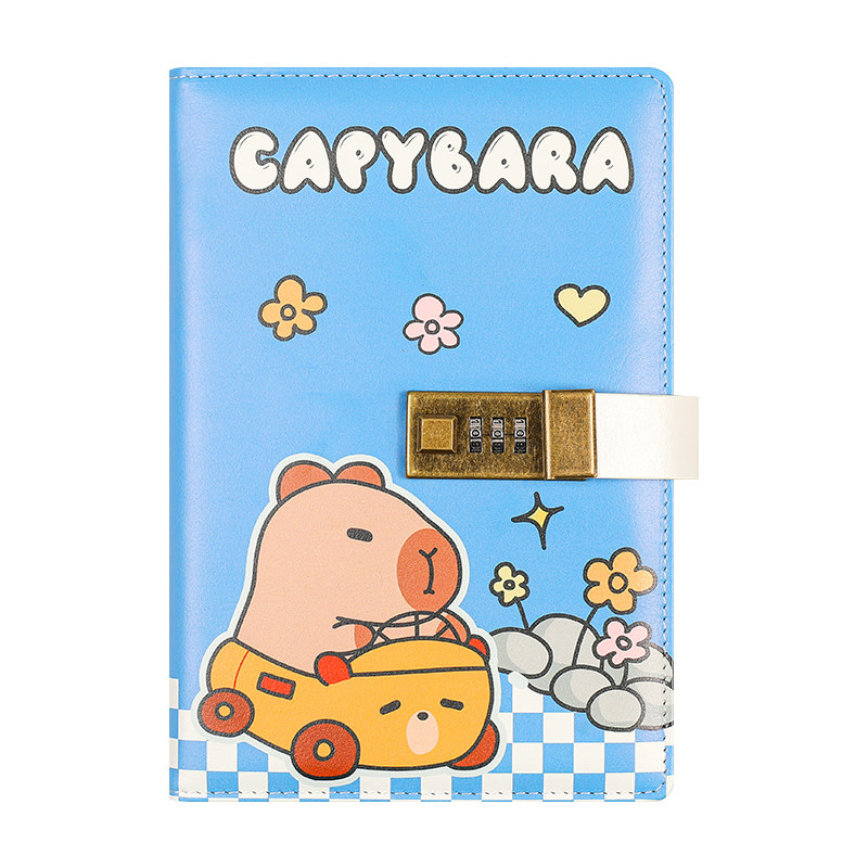 卡皮巴拉密码本儿童日记本带锁小笔记本/记事本