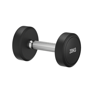 纯钢哑铃健身房同款固定式包胶哑铃纯铁金属电镀男士家用练手臂