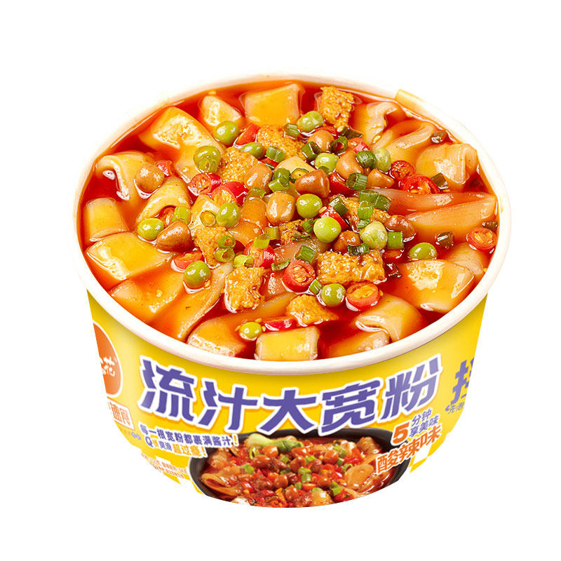 田小花流汁宽粉桶装免煮冲泡即食
