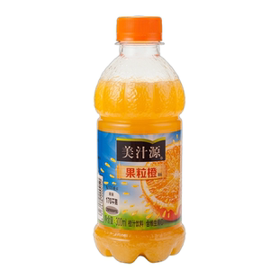 美汁源果粒橙汁汁桃桃300ml*6瓶瓶橙汁橙子饮料出品果汁水果饮料